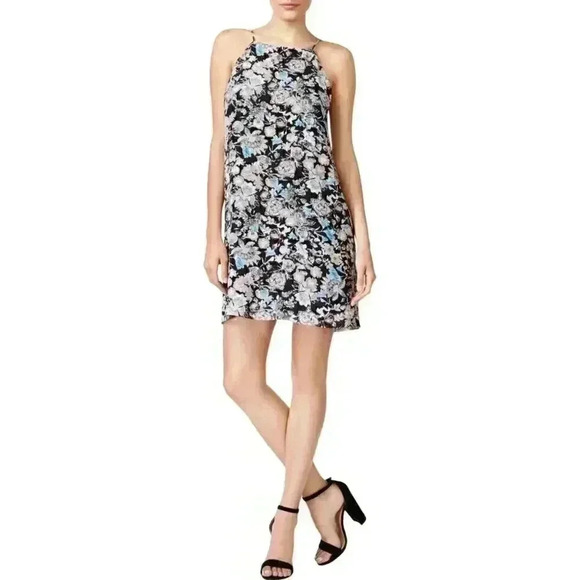 NWT! Kensie Floral Lace Inset Dress L - Picture 1 of 5